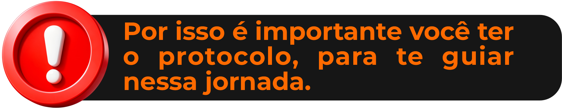 Por isso é importante você ter o protocolo, para te guiar nessa jornada.